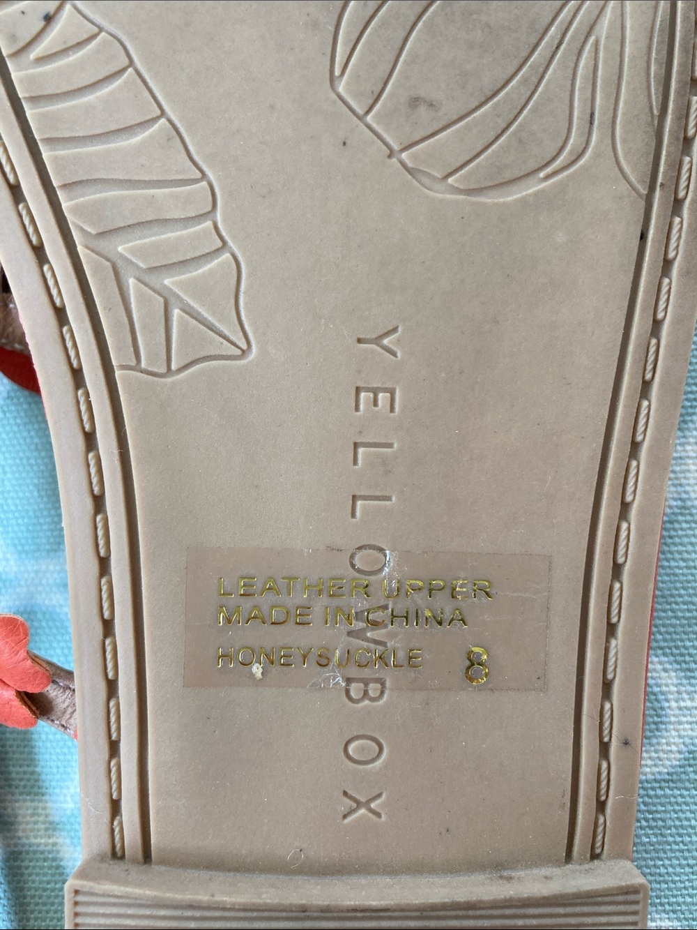 YellowBox Coral Floral Leather Honeysuckle Sandal - Picture 4 of 9